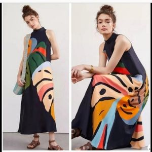 Farm Rio Halter Leaf Maxidress
